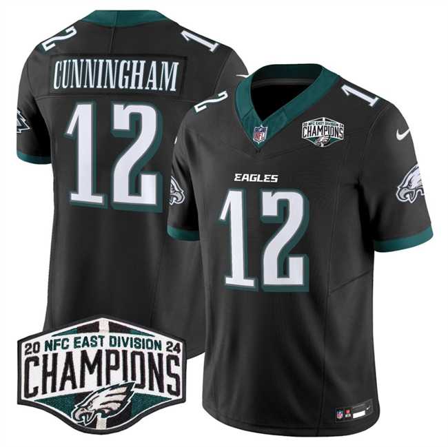 Men%27s Philadelphia Eagles #12 Randall Cunningham Black 2024 New NFC East Champions F.U.S.E. Vapor Untouchable Limited Stitched Jersey->philadelphia eagles->NFL Jersey